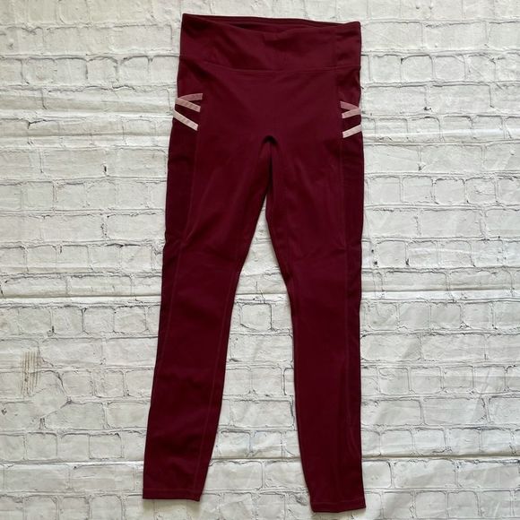 Motion 365 by Fabletics Maroon Athletic High Rise 25” Inseam Leggings - Picture 2 of 4